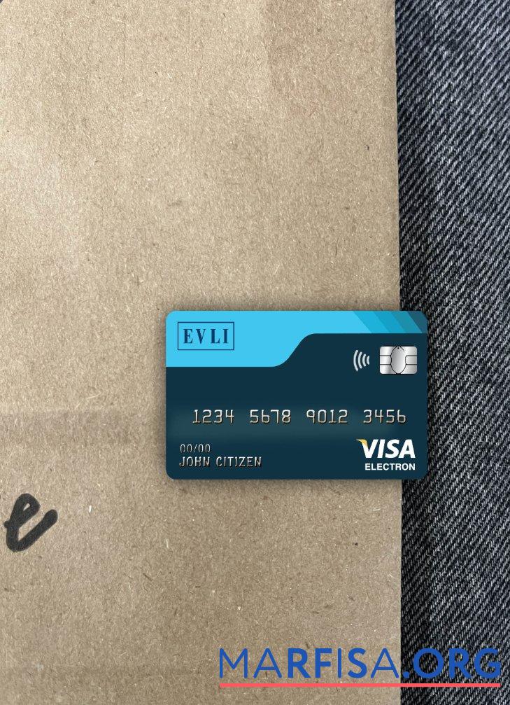 Downloadable Finland Evli bank visa electron card photolook front example